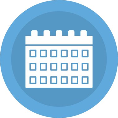 Web Kullanımı için Takvim Simgesi, Vektör İllüstrasyonu