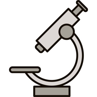 Web Kullanımı için Mikroskop Simgesi, Vektör İllüstrasyonu