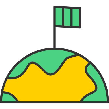 Web Kullanımı için Bayrak Simgesi, Vektör İllüstrasyonu