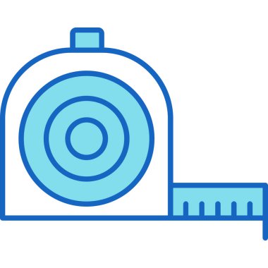 Web Kullanımı için Teyp Simgesi Ölçümü, Vektör İllüstrasyonu