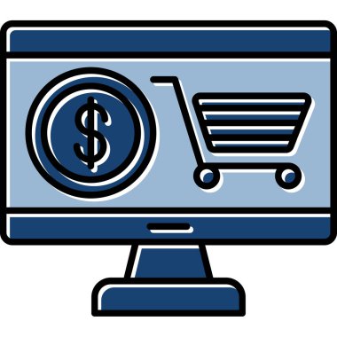 Web Kullanımı için Etrade Simgesi, Vektör İllüstrasyonu