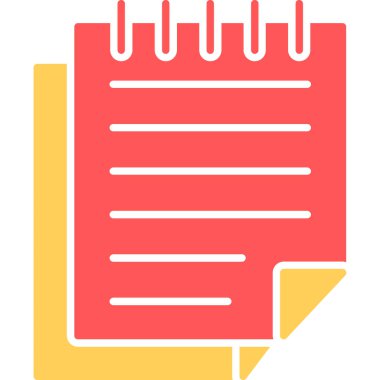 Web Kullanımı için Notlar Simgesi, Vektör İllüstrasyonu