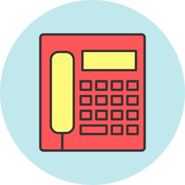 Web Kullanımı için Telefon kulübesi Simgesi, Vektör İllüstrasyonu