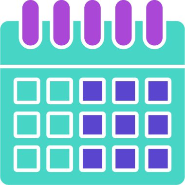 Web Kullanımı için Takvim Simgesi, Vektör İllüstrasyonu