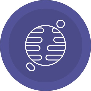 Web Kullanımı için Uranüs Simgesi, Vektör İllüstrasyonu