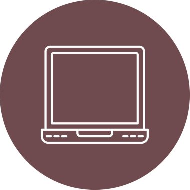 Web Kullanımı için dizüstü bilgisayar simgesi, Vektör İllüstrasyonu