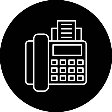 Web kullanımı için faks Simgesi, Vektör İllüstrasyonu