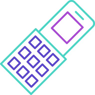 Web Kullanımı için Cep Telefonu Simgesi, Vektör İllüstrasyonu