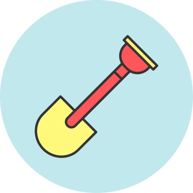 Kürek Simgesi, Web Kullanımı için Vektör İllüstrasyonu