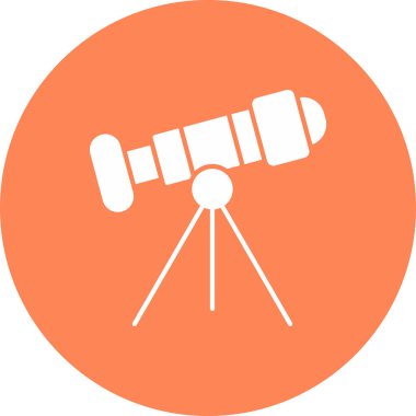 Web Kullanımı için Teleskop Simgesi, Vektör İllüstrasyonu