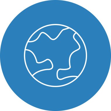 Web Kullanımı için Dünya Simgesi, Vektör İllüstrasyonu