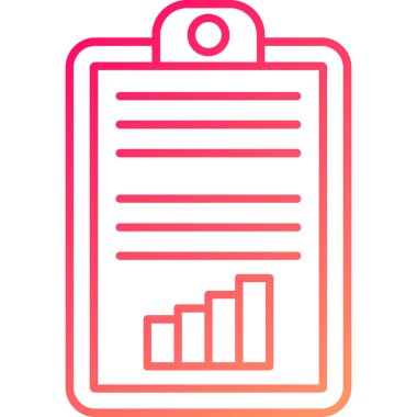 Web Kullanımı için Rapor Simgesi ve Vektör İllüstrasyonu