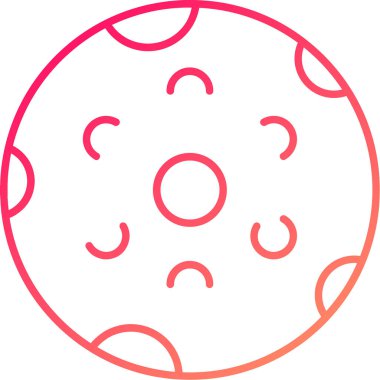 Web Kullanımı için Ay Simgesi, Vektör İllüstrasyonu