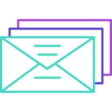 Web Kullanımı için E- posta Simgesi, Vektör İllüstrasyonu