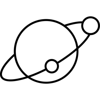 Saturn.svg Simgesi, Web Kullanımı için Vektör İllüstrasyonu