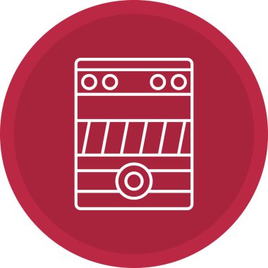 Web Kullanımı için İşlemci Simgesi, Vektör İllüstrasyonu