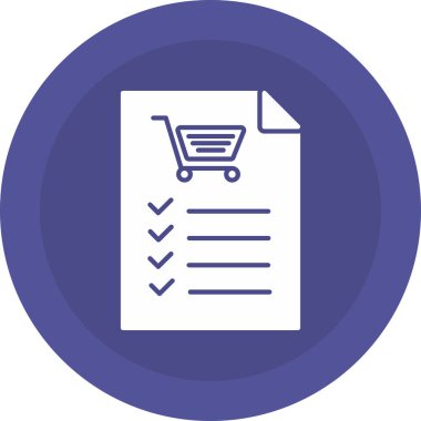 Web Kullanımı için İstek Listesi Simgesi, Vektör İllüstrasyonu