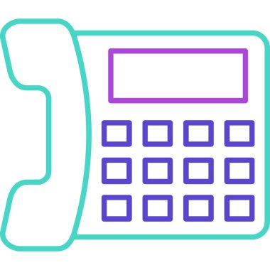 Web Kullanımı için Telefon Simgesi, Vektör İllüstrasyonu