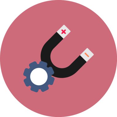 Web Kullanımı için Mıknatıs Simgesi, Vektör İllüstrasyonu