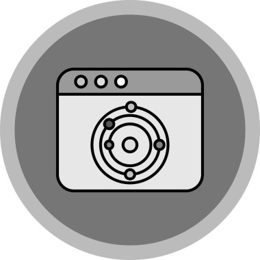 Astrofizik Simgesi, Web Kullanımı için Vektör İllüstrasyonu