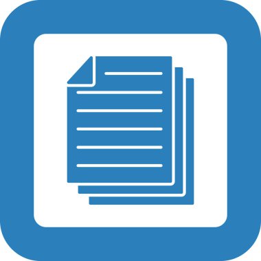 Web Kullanımı için Kağıt Simgesi, Vektör İllüstrasyonu