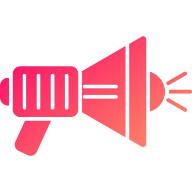 Web Kullanımı için Megafon Simgesi, Vektör İllüstrasyonu