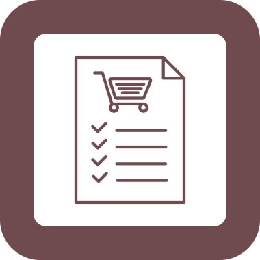 Web Kullanımı için İstek Listesi Simgesi, Vektör İllüstrasyonu