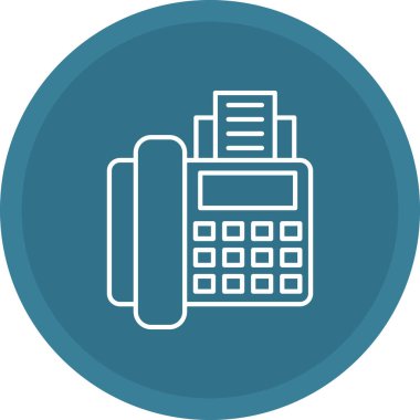 Web kullanımı için faks Simgesi, Vektör İllüstrasyonu