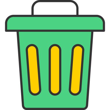 Bin Simge, Web Kullanımı için Vektör İllüstrasyonu