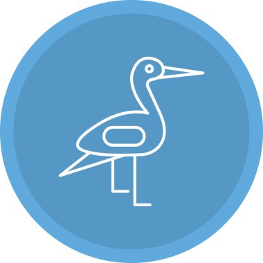 Leylek Simgesi, Web Kullanımı için Vektör İllüstrasyonu