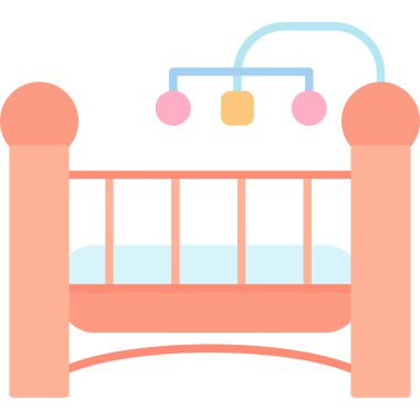 Bebek Beşiği Simgesi, Web Kullanımı için Vektör İllüstrasyonu