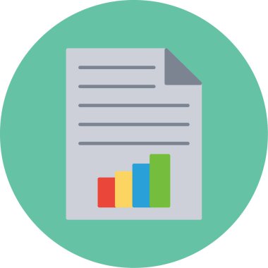 Web Kullanımı için Rapor Simgesi ve Vektör İllüstrasyonu