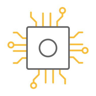 Çip Simgesi, Web Kullanımı için Vektör İllüstrasyonu