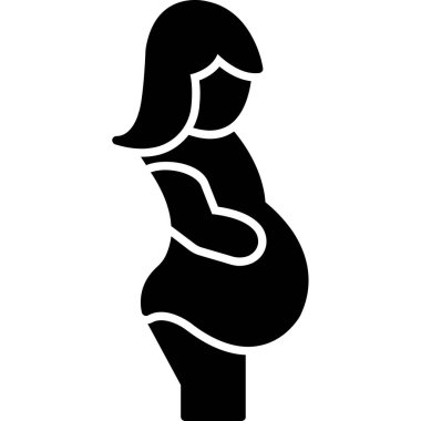 Web Kullanımı için Hamilelik Simgesi, Vektör İllüstrasyonu