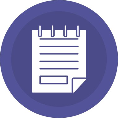 Web Kullanımı için Not Simgesi, Vektör İllüstrasyonu