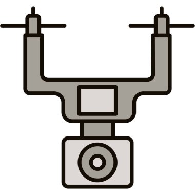 Web Kullanımı için Drone Simgesi, Vektör İllüstrasyonu