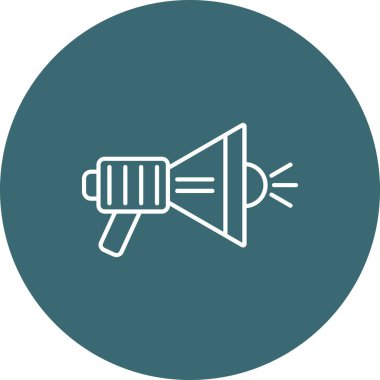 Web Kullanımı için Megafon Simgesi, Vektör İllüstrasyonu