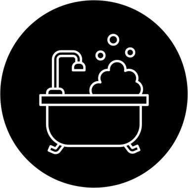Web Kullanımı için Bath Simgesi, Vektör İllüstrasyonu