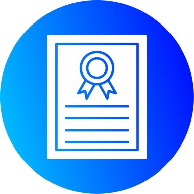 Web Kullanımı için Sertifika Simgesi, Vektör İllüstrasyonu