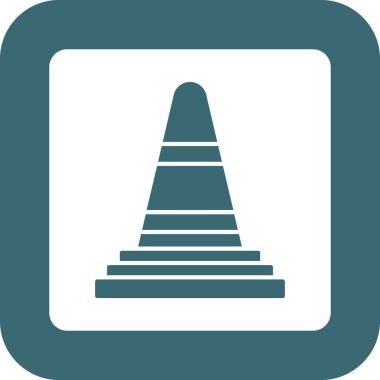 Web Kullanımı için Trafik Konisi Simgesi, Vektör İllüstrasyonu