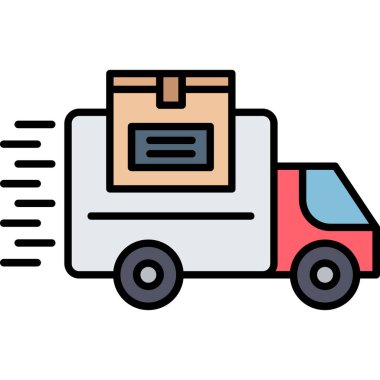 Web kullanımı için Taşıma Aracı Simgesi, Vektör İllüstrasyonu