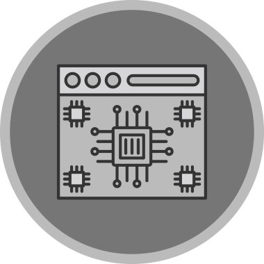 Web Kullanımı için Web Simgesi, Vektör İllüstrasyonu