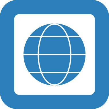 Web Kullanımı için dünya Simgesi, Vektör İllüstrasyonu