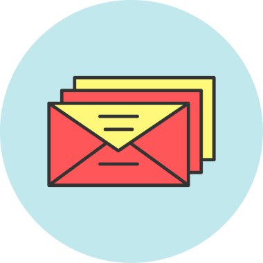 Web Kullanımı için E- posta Simgesi, Vektör İllüstrasyonu