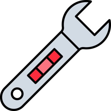 Web Kullanımı için Wrench Simgesi, Vektör İllüstrasyonu