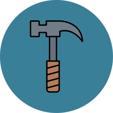 Çekiç Simgesi, Web Kullanımı için Vektör İllüstrasyonu