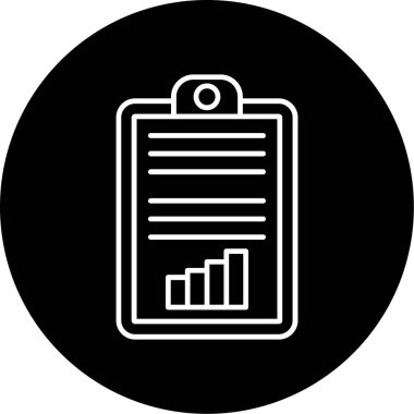 Web Kullanımı için Rapor Simgesi ve Vektör İllüstrasyonu