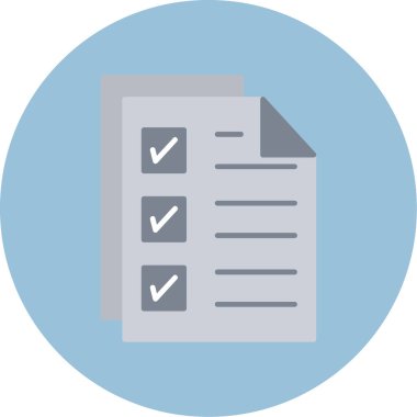 Web Kullanımı için Kontrol Listesi Simgesi, Vektör İllüstrasyonu