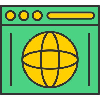 Web Kullanımı için Web Simgesi, Vektör İllüstrasyonu