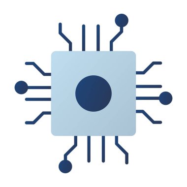 Çip Simgesi, Web Kullanımı için Vektör İllüstrasyonu